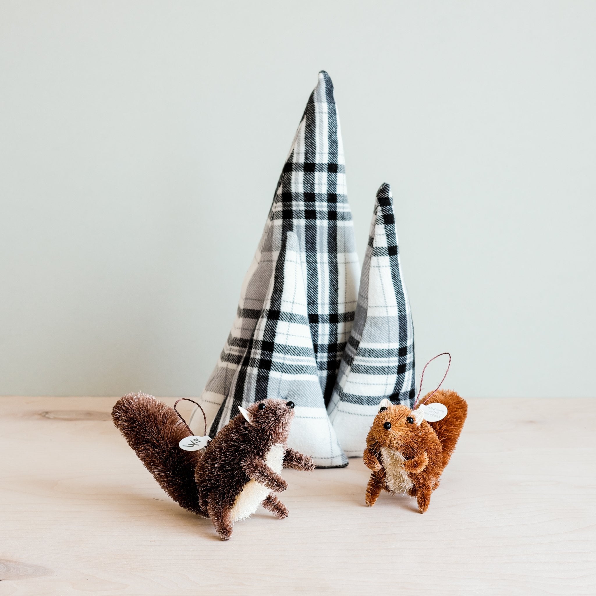 Ornaments - Squirrel Ornament, Mahogany - Bottle Brush Ornaments | LIKHÂ - LIKHÂ