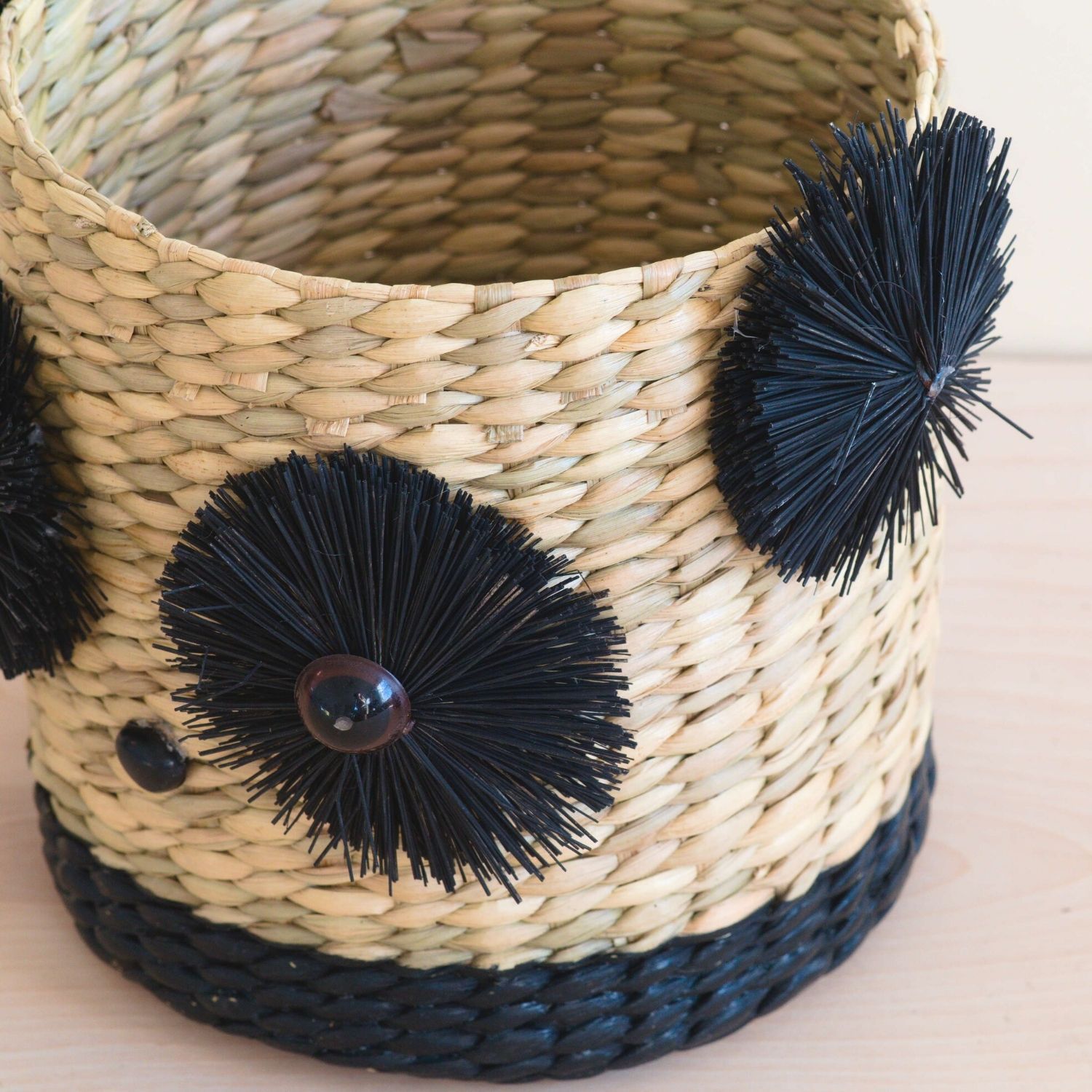 - Panda 6&quot; Seagrass Basket Planter - Animal Planter | LIKHA - LIKHÂ