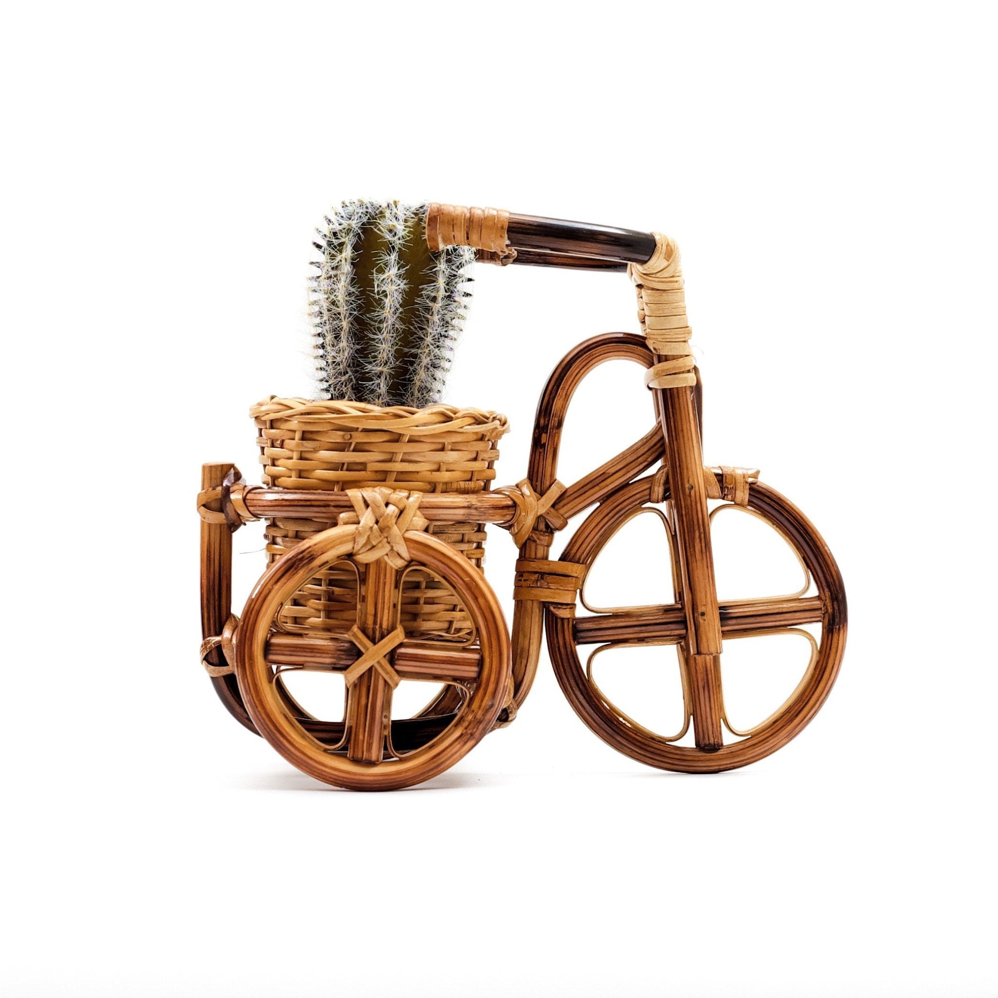 Planters - Bicycle Rattan Planter, large - Handmade Planters | LIKHÂ - LIKHÂ