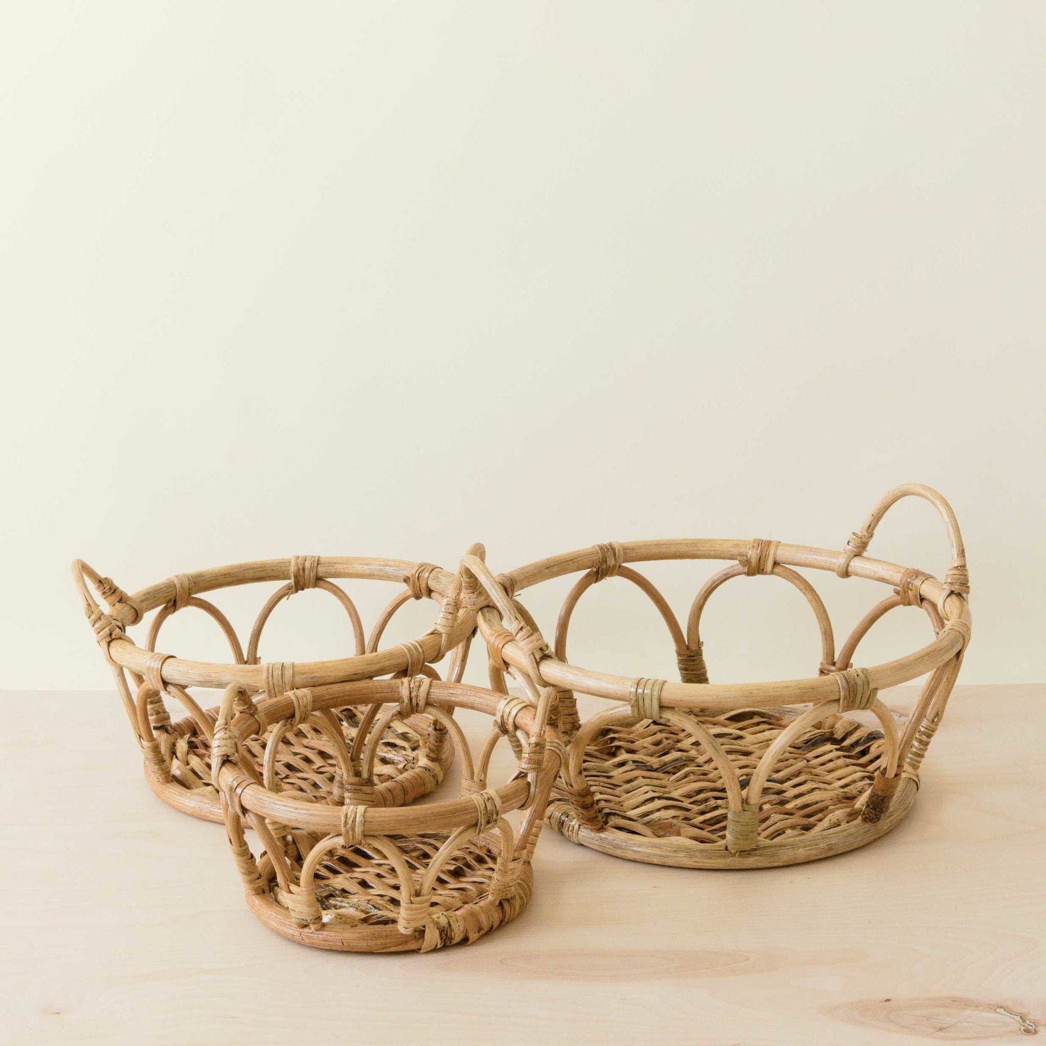 - Rattan Fruit Basket - Wicker Table Basket set of 3 | LIKHA - LIKHÂ