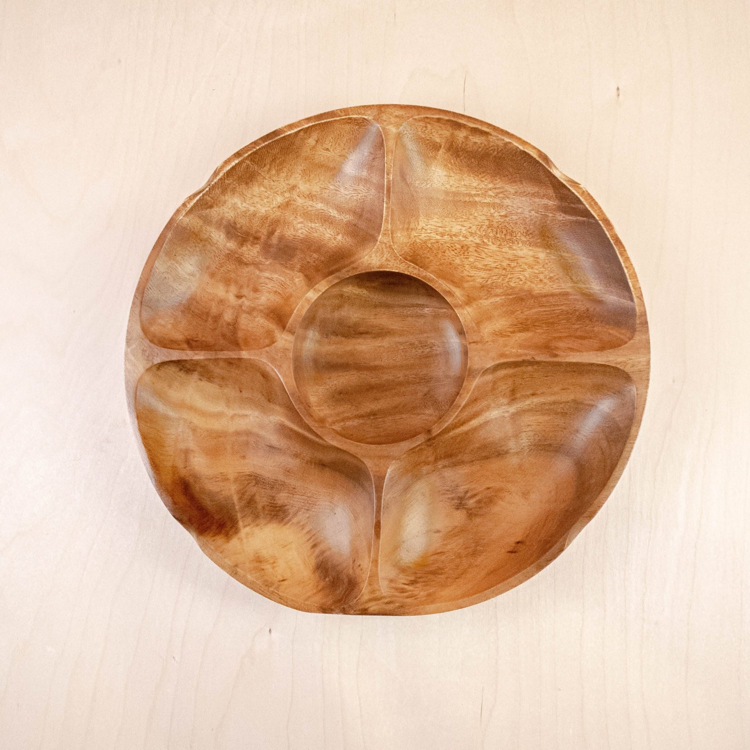 Serving Tray - 5-Compartment Serving Tray - Acacia Wood | LIKHÂ - LIKHÂ