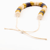 - Wood Statement Necklace - White and Light Blue | LIKHÂ - LIKHÂ