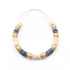 - Wood Statement Necklace - White and Light Blue | LIKHÂ - LIKHÂ