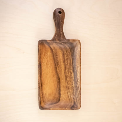 Acacia Rectangle Serving Tray with Handles | LIKHÂ