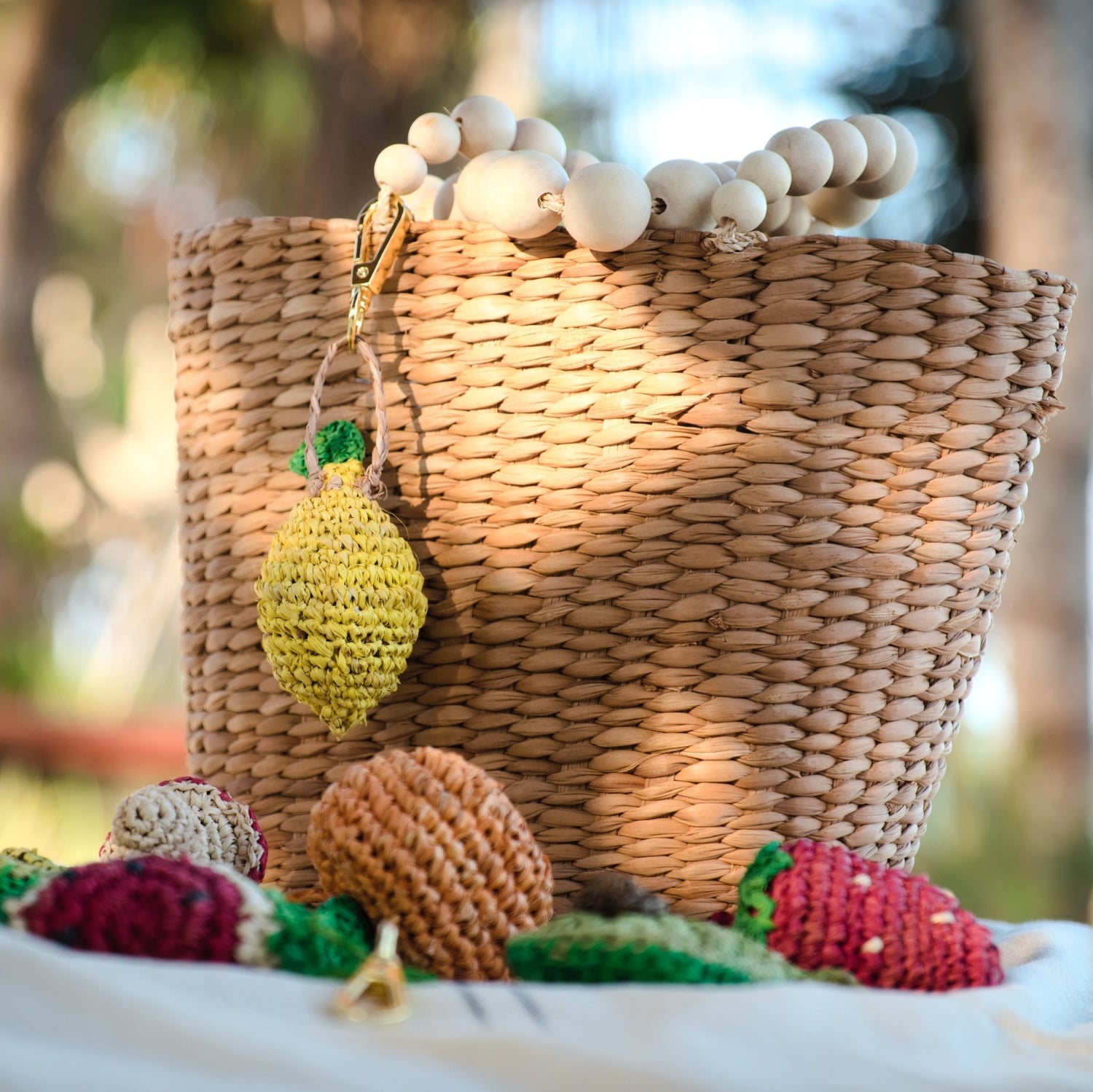 Bag charms - Lemon Crochet Bag Charm - Artisan Crochet Charms | LIKHÂ - LIKHÂ