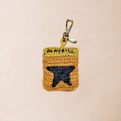 Bag charms - NYC Hamilton Playbill Bag Charm – Handmade Raffia Crochet Theatre Keychain | LIKHÂ - LIKHÂ
