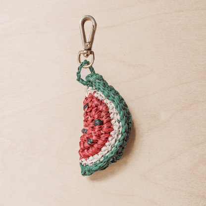Bag charms - Watermelon Bag Charm - Handwoven Crochet Keychain | LIKHÂ - LIKHÂ