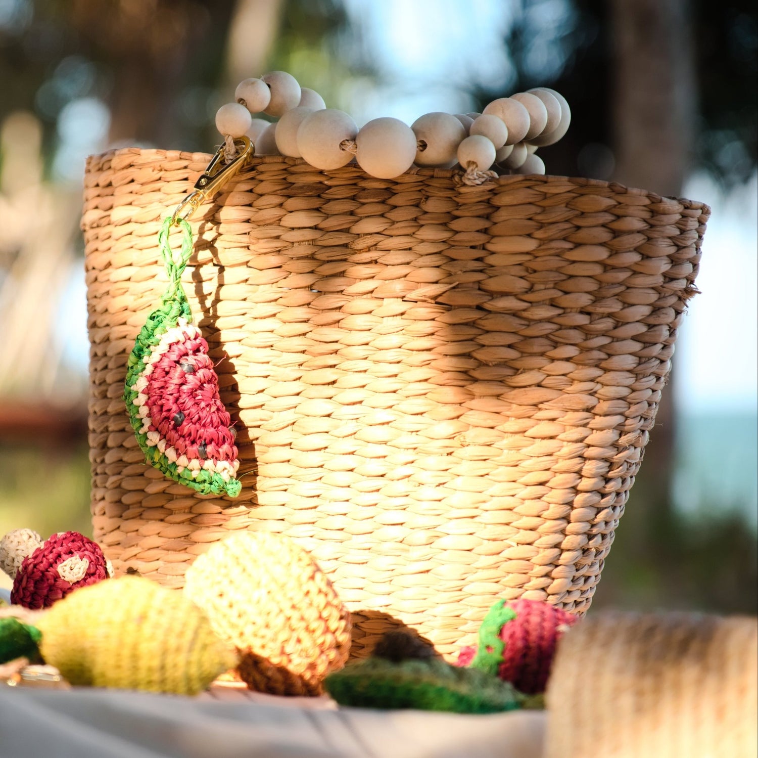 Bag charms - Watermelon Bag Charm - Handwoven Crochet Keychain | LIKHÂ - LIKHÂ
