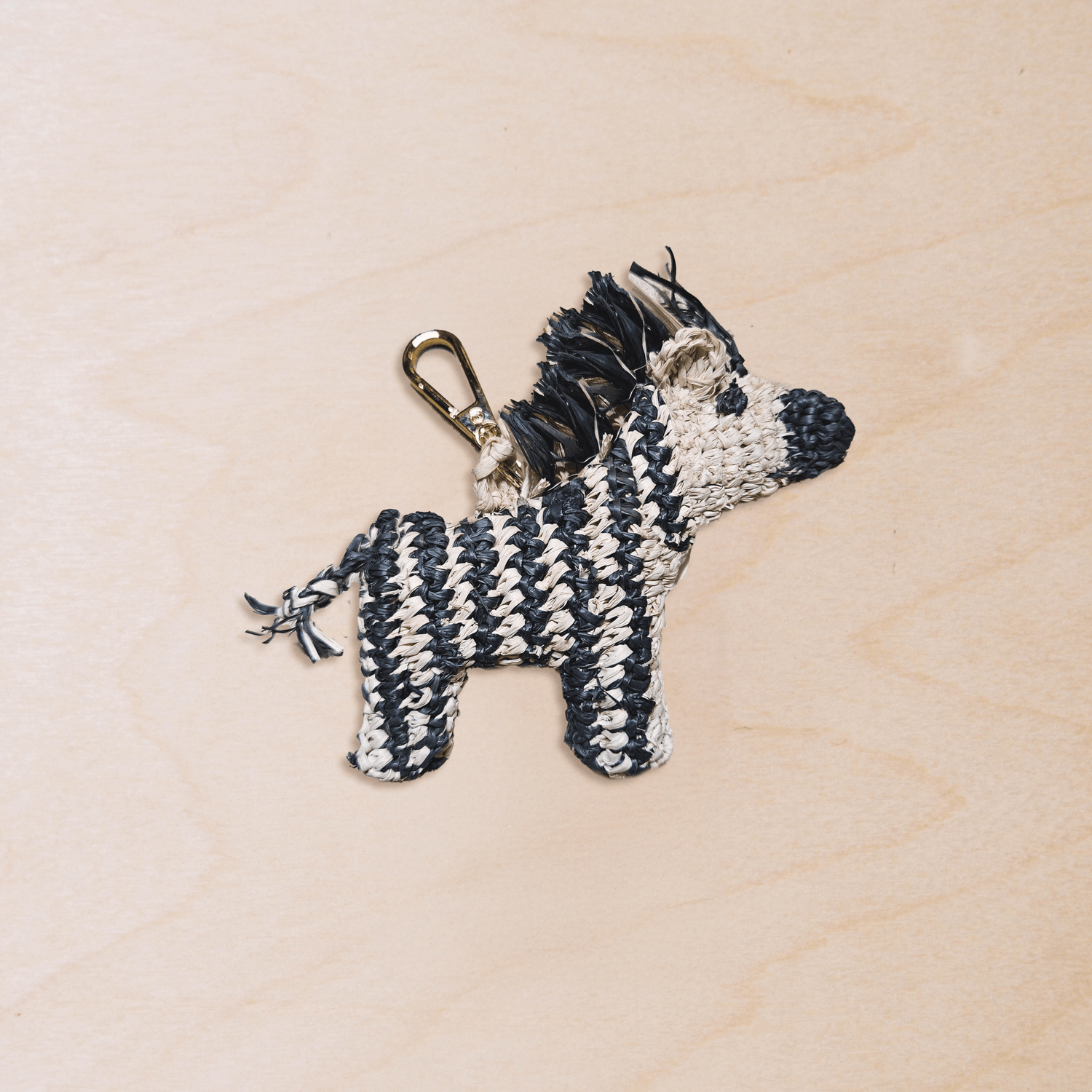 Bag charms - Zebra Bag Charm – Raffia Crochet Animal Keychain | LIKHÂ - LIKHÂ