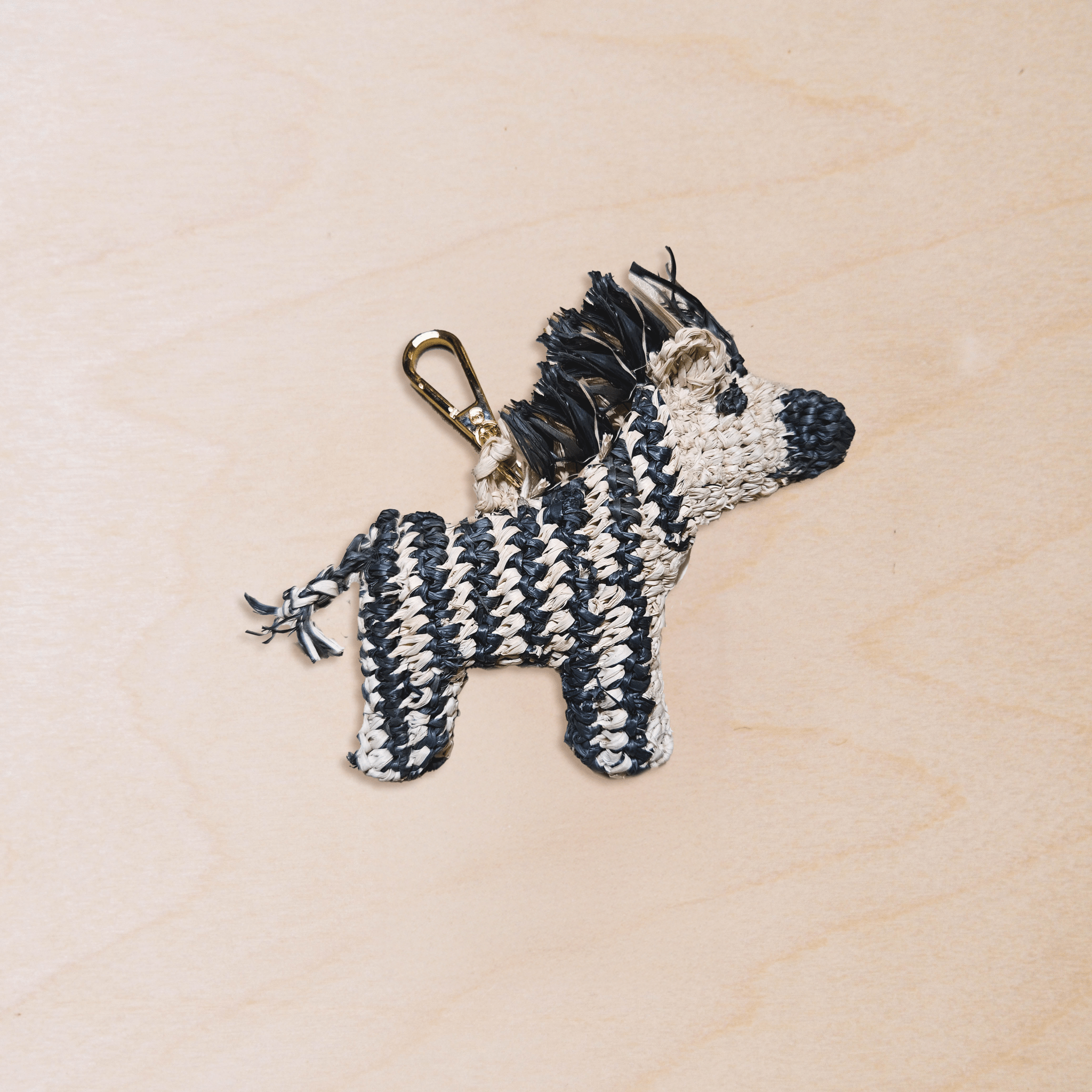 Bag charms - Zebra Bag Charm – Raffia Crochet Animal Keychain | LIKHÂ - LIKHÂ