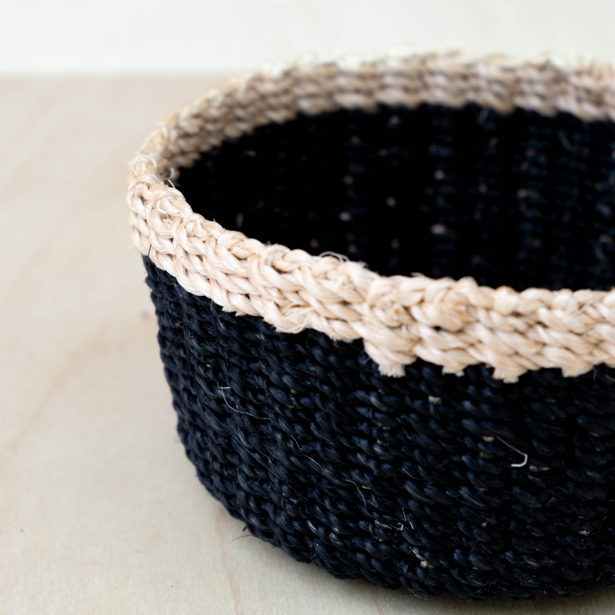 Baskets - Black Small Round Tray - Mini Trinket Basket | LIKHÂ - LIKHÂ