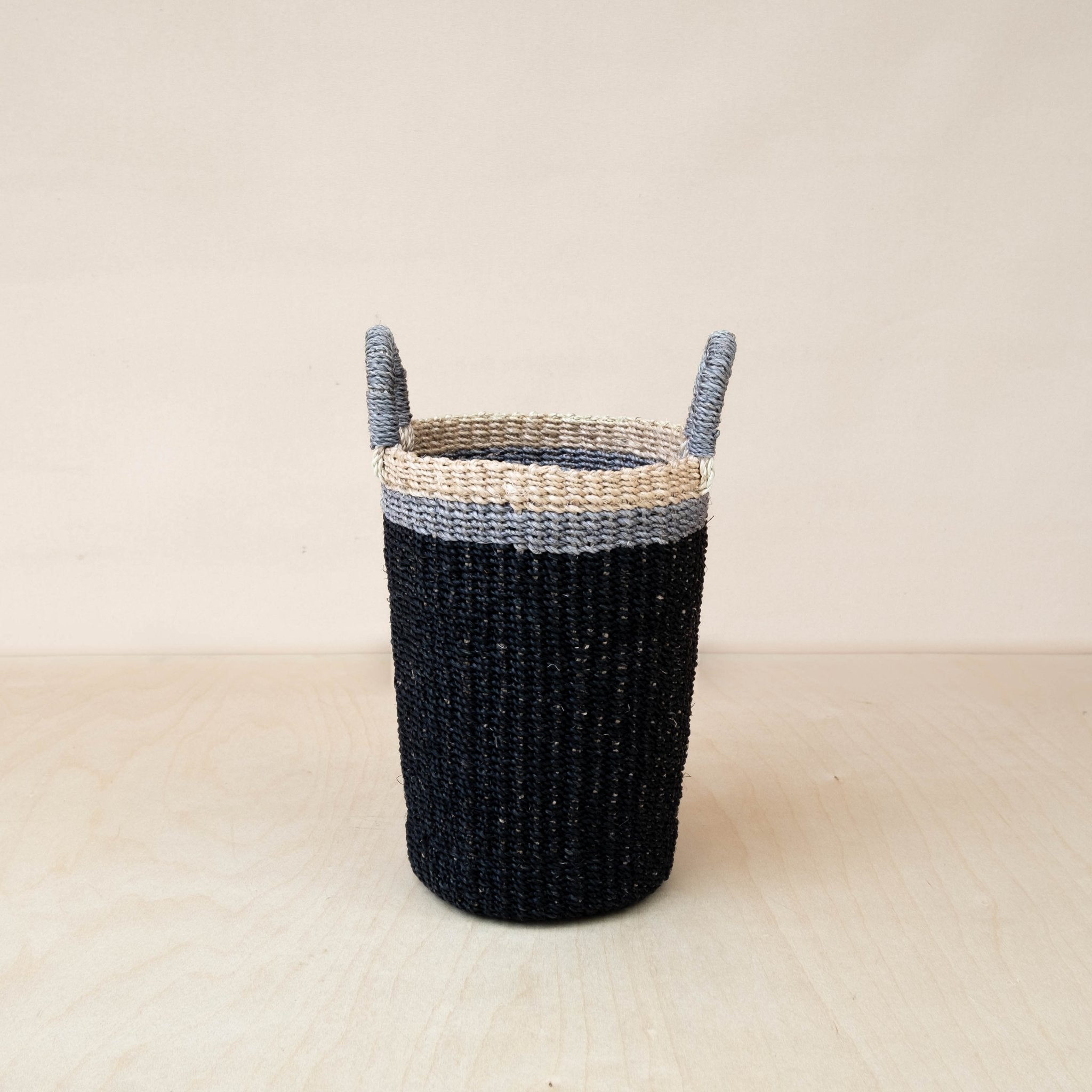 Baskets - Black Woven Basket Vase - Weave Basket | LIKHÂ - LIKHÂ