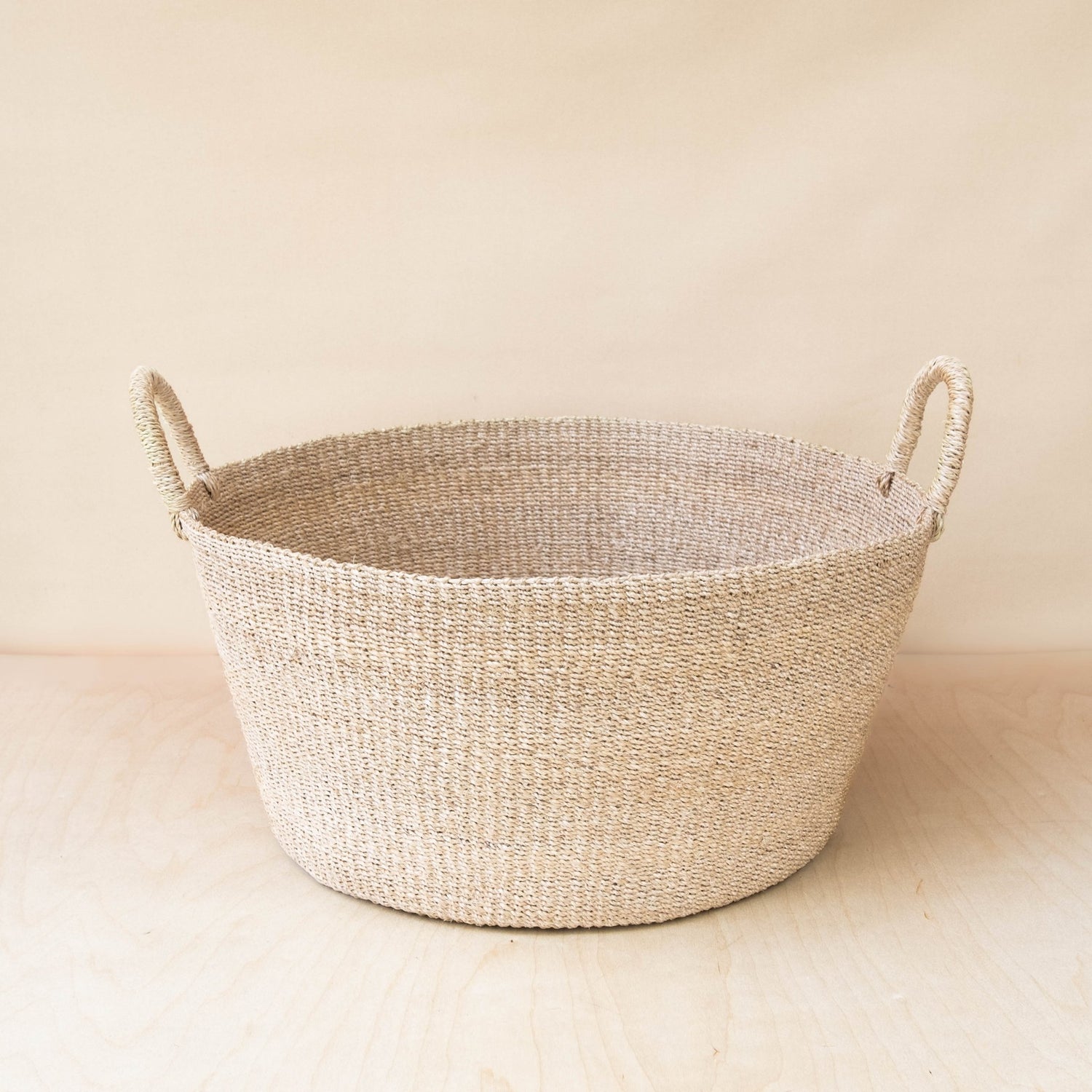 Baskets - Large Round Woven Basket - Modern Baskets | LIKHÂ - LIKHÂ