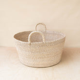 Baskets - Large Round Woven Basket - Modern Baskets | LIKHÂ - LIKHÂ