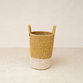 Baskets - Mustard Tall Woven Basket Vase - Wicker Basket | LIKHÂ - LIKHÂ