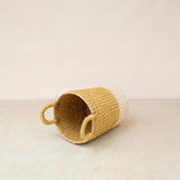 Baskets - Mustard Tall Woven Basket Vase - Wicker Basket | LIKHÂ - LIKHÂ