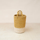 Baskets - Mustard Tall Woven Basket Vase - Wicker Basket | LIKHÂ - LIKHÂ