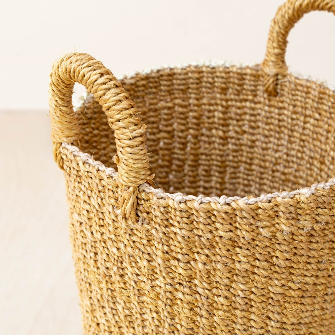 Baskets - Mustard Tall Woven Basket Vase - Wicker Basket | LIKHÂ - LIKHÂ