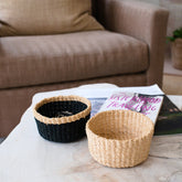 Baskets - Natural Mini Trinket Basket - Small Round Tray | LIKHÂ - LIKHÂ