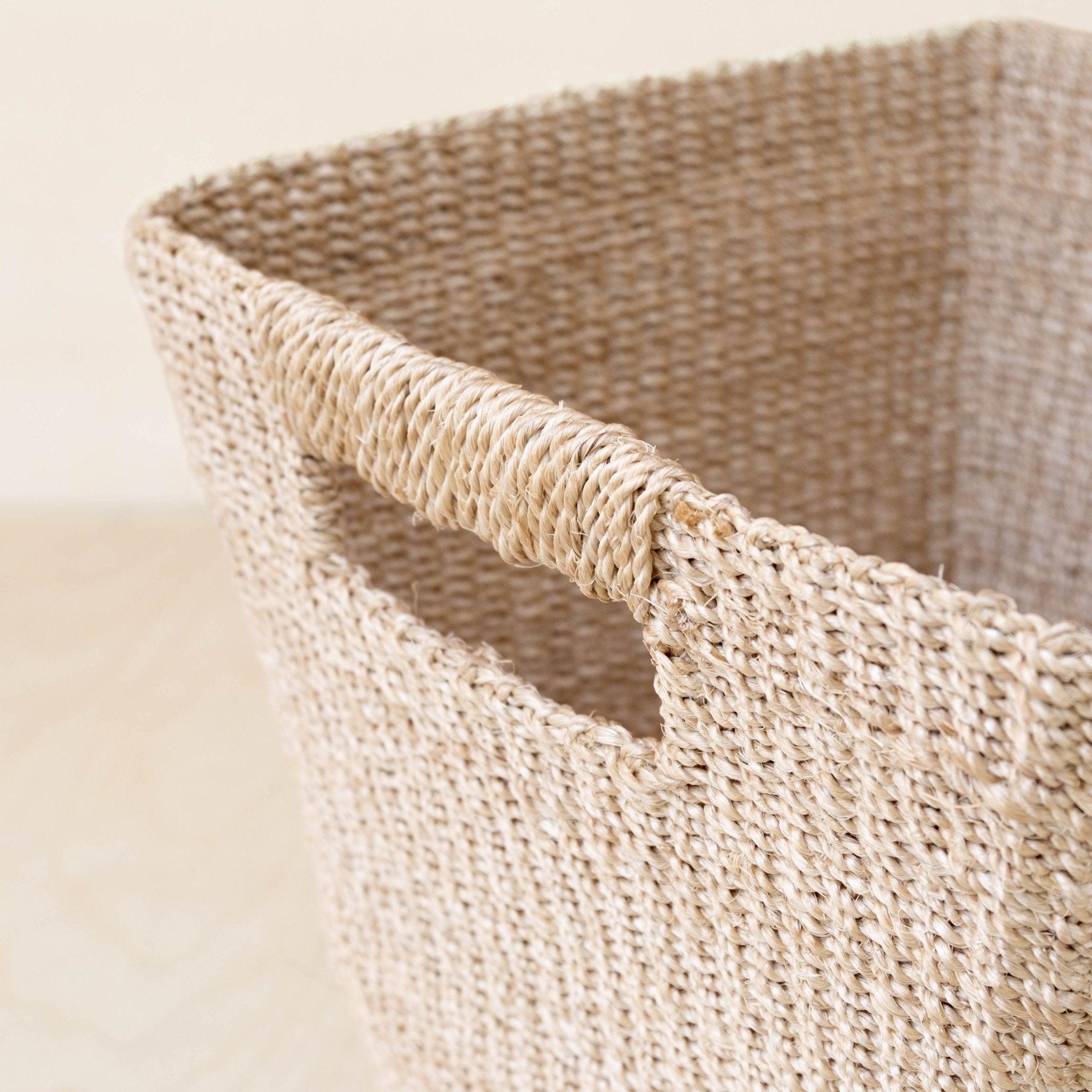 Baskets - Natural Tapered Square Basket - Floor Basket | LIKHÂ - LIKHÂ