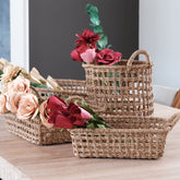 Baskets - Open Weave Rectangular Trays, set of 3 – Handcrafted Bangkuan Trays | LIKHÂ - LIKHÂ