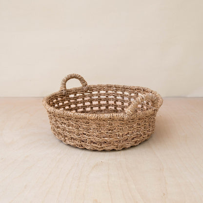 Baskets - Round Open Weave Basket - Wicker Basket | LIKHÂ - LIKHÂ