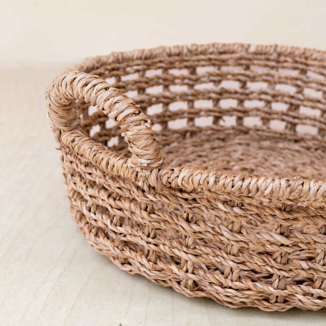 Baskets - Round Open Weave Basket - Wicker Basket | LIKHÂ - LIKHÂ