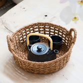 Baskets - Round Open Weave Basket - Wicker Basket | LIKHÂ - LIKHÂ