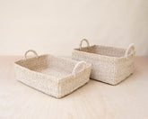 Baskets - Square Tabletop Basket - Weave Basket | LIKHÂ - LIKHÂ