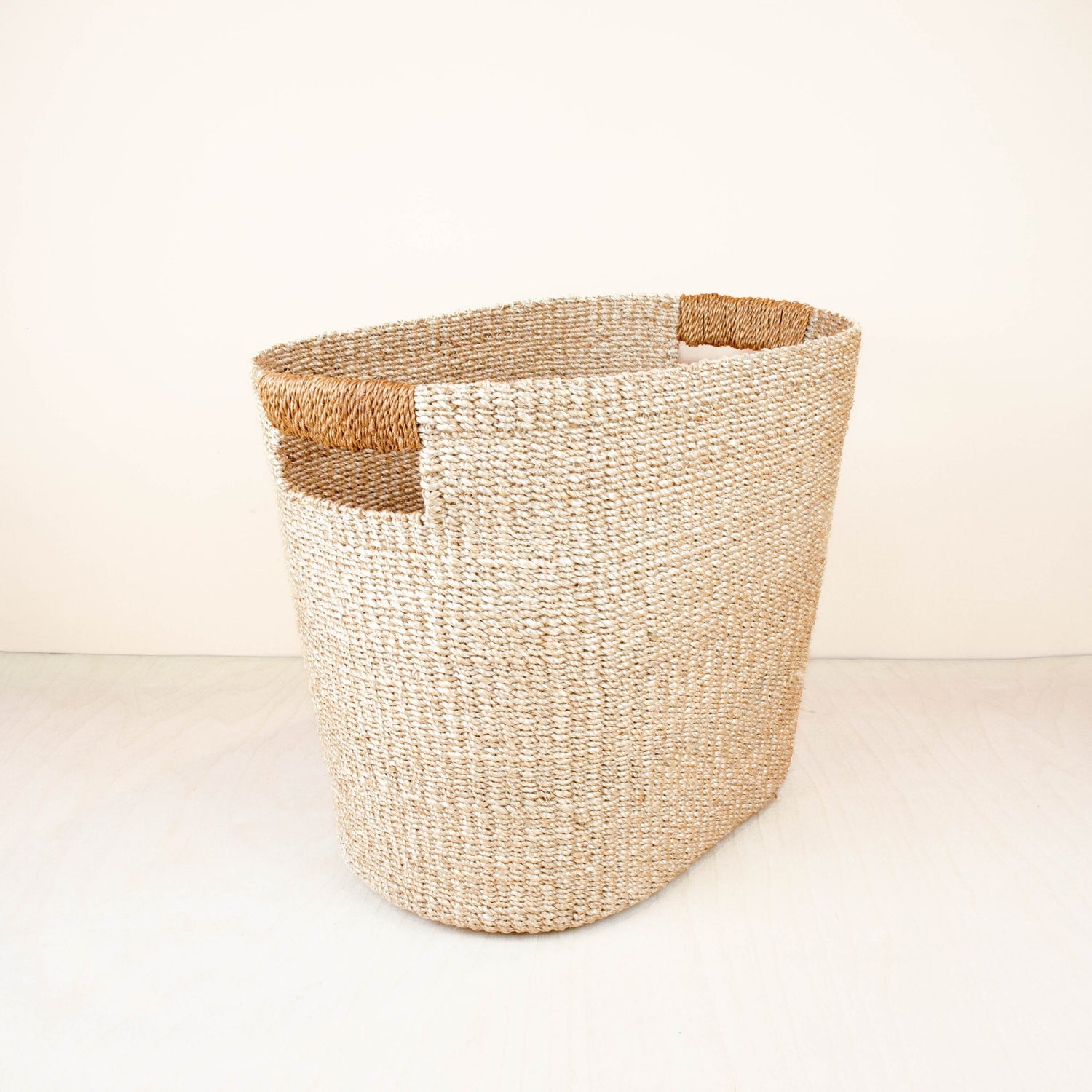 Baskets - Tan Large Oval Natural Basket - Straw Baskets | LIKHA - LIKHÂ