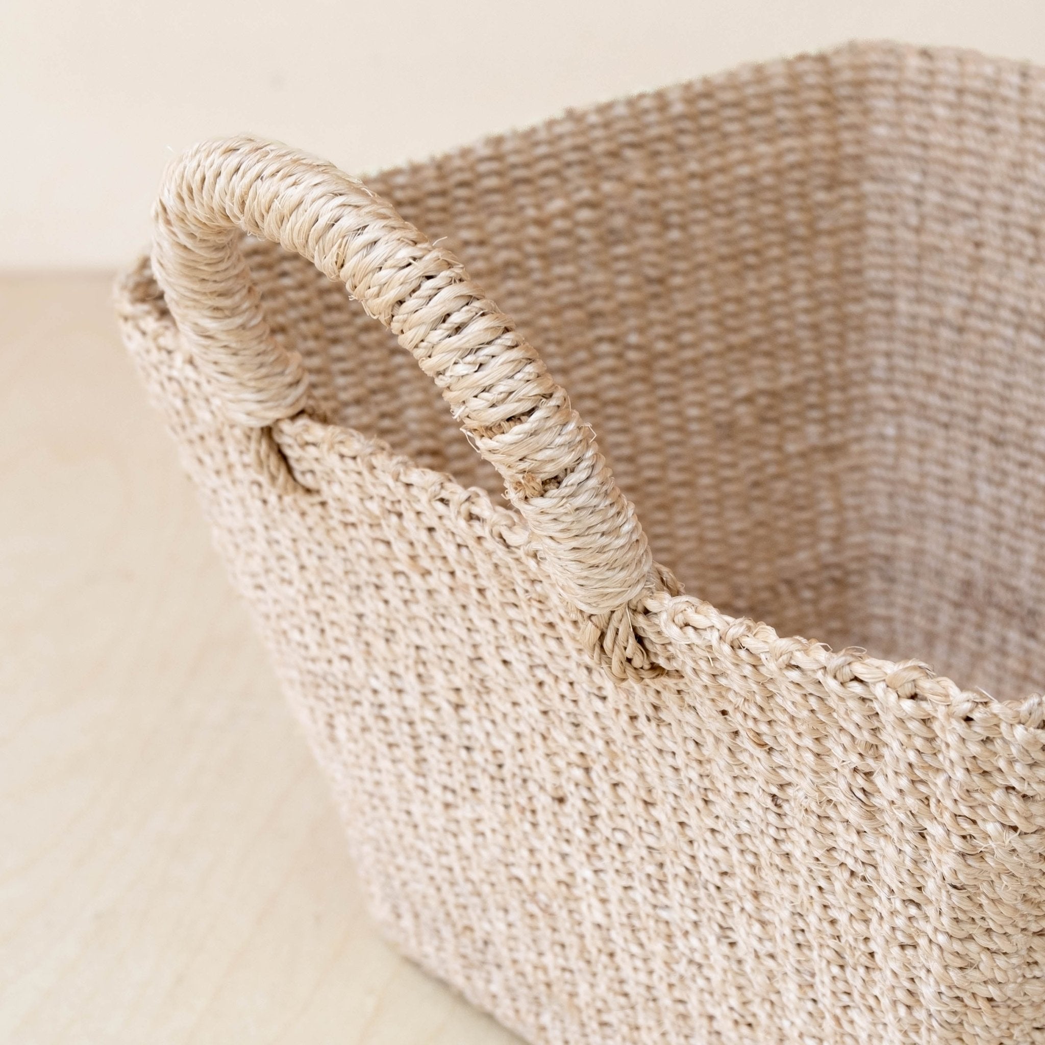 Baskets - Tapered Square Tabletop Basket - Abaca Basket | LIKHÂ - LIKHÂ