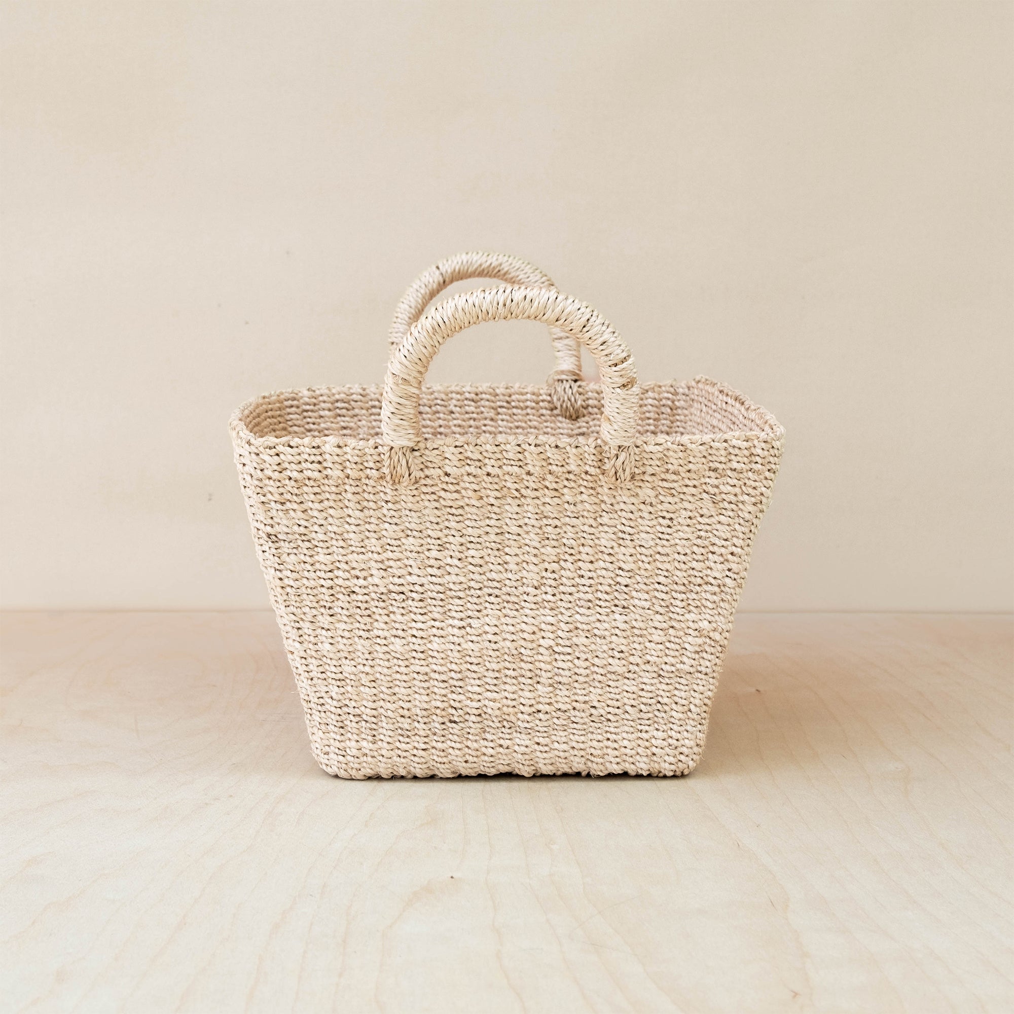 Baskets - Tapered Square Tabletop Basket - Abaca Basket | LIKHÂ - LIKHÂ