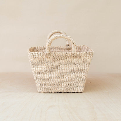 Baskets - Tapered Square Tabletop Basket - Abaca Basket | LIKHÂ - LIKHÂ