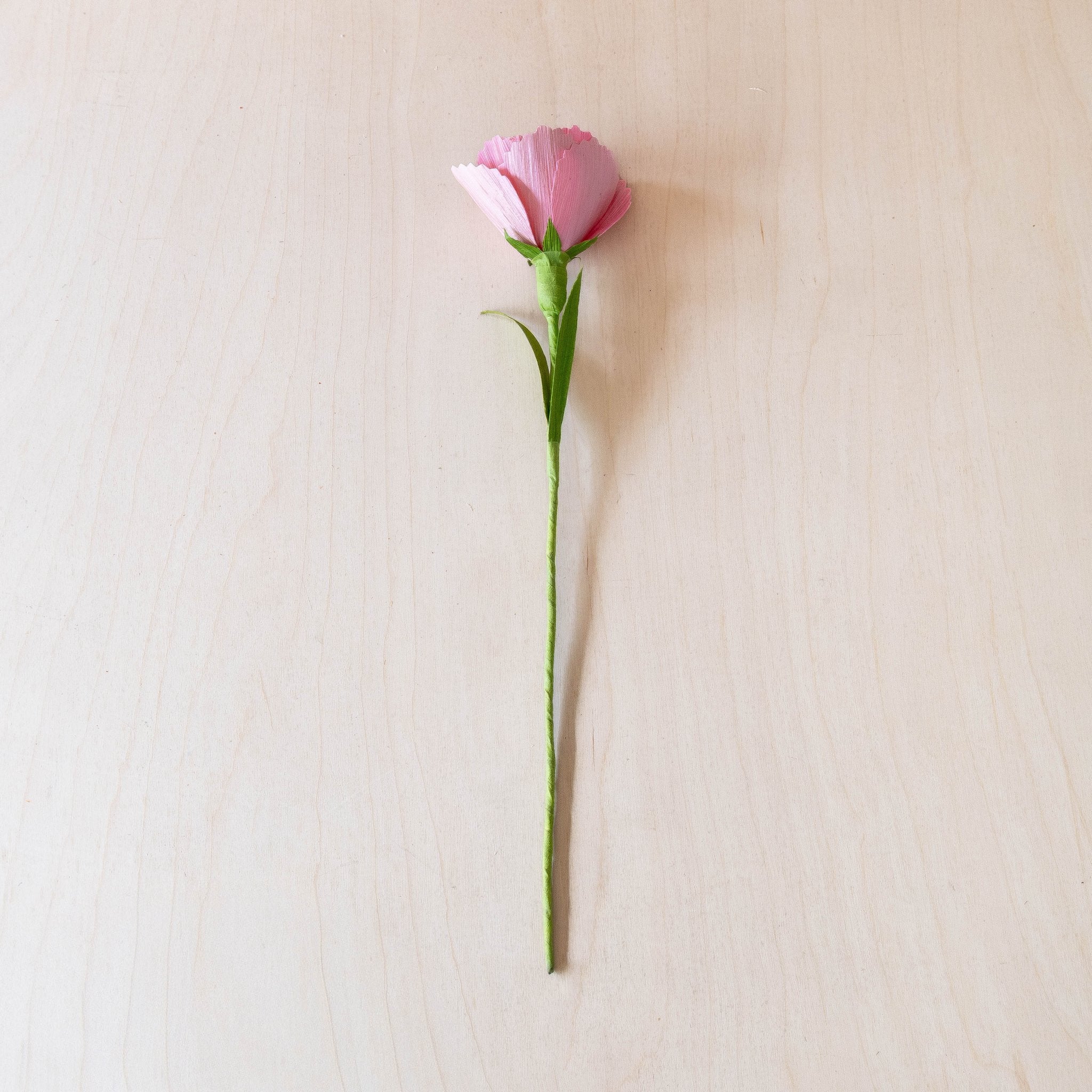 flower - Coral Pink Carnation Corn Husk Flowers, case of 6 – Handcrafted Floral Stems | LIKHÂ - LIKHÂ