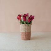 flower - Deep Pink Tulip Corn Husk Flowers, case of 6 – Colorful Flower Stems | LIKHÂ - LIKHÂ