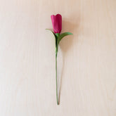 flower - Deep Pink Tulip Corn Husk Flowers, case of 6 – Colorful Flower Stems | LIKHÂ - LIKHÂ