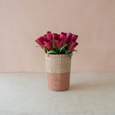 flower - Deep Pink Tulip Corn Husk Flowers, case of 6 – Colorful Flower Stems | LIKHÂ - LIKHÂ