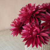 flower - Deep Pink Waterlily Corn Husk Flowers, case of 6 – Handcrafted Floral Stems | LIKHÂ - LIKHÂ