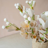 flower - Natural Orchid Corn Husk Flowers, case of 6 – Handcrafted Floral Stems | LIKHÂ - LIKHÂ