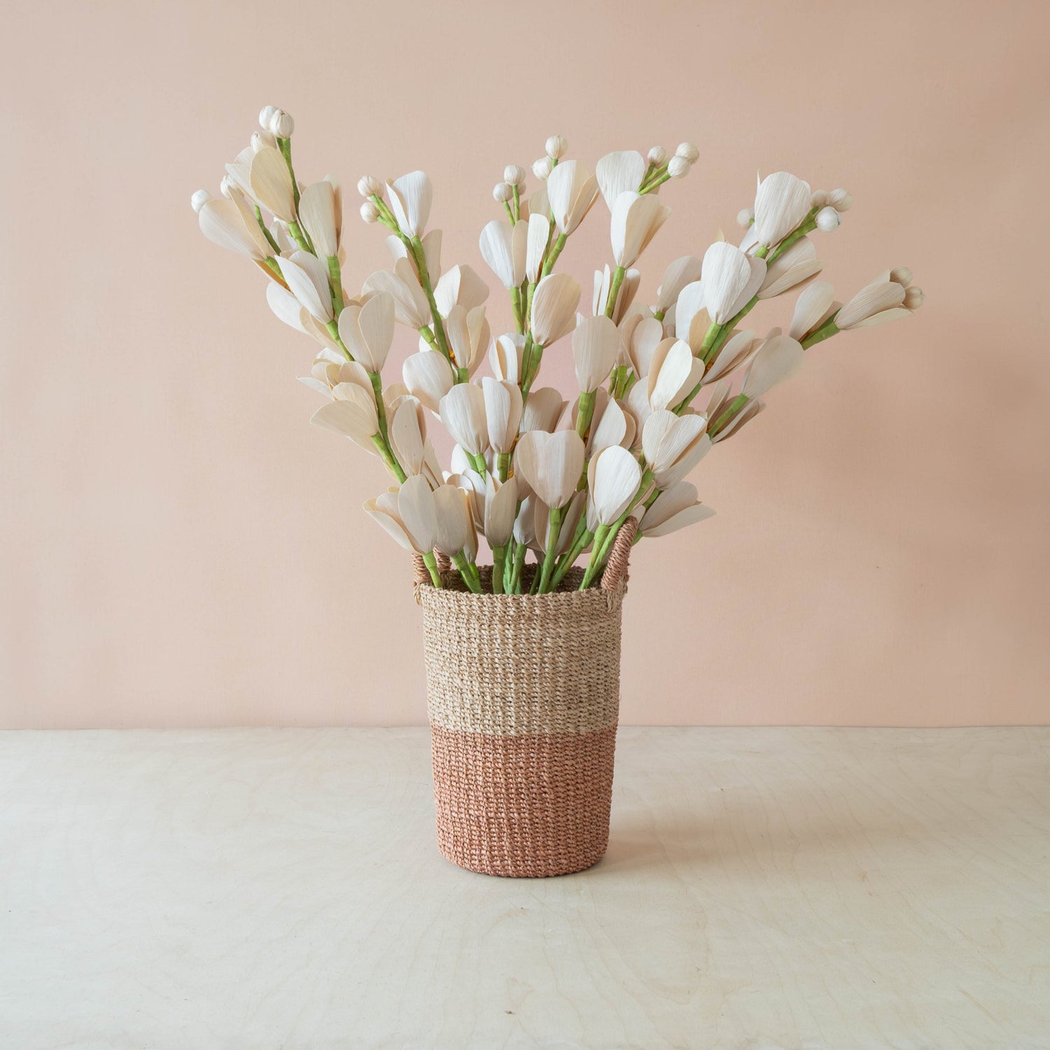 flower - Natural Orchid Corn Husk Flowers, case of 6 – Handcrafted Floral Stems | LIKHÂ - LIKHÂ