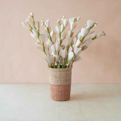 flower - Natural Orchid Corn Husk Flowers, case of 6 – Handcrafted Floral Stems | LIKHÂ - LIKHÂ