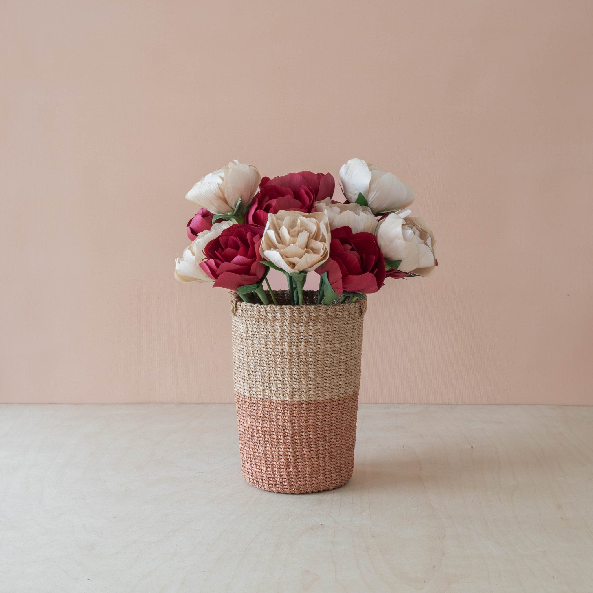 flower - Natural Peony Corn Husk Flowers, case of 6 – Artisan Flower Stems | LIKHÂ - LIKHÂ