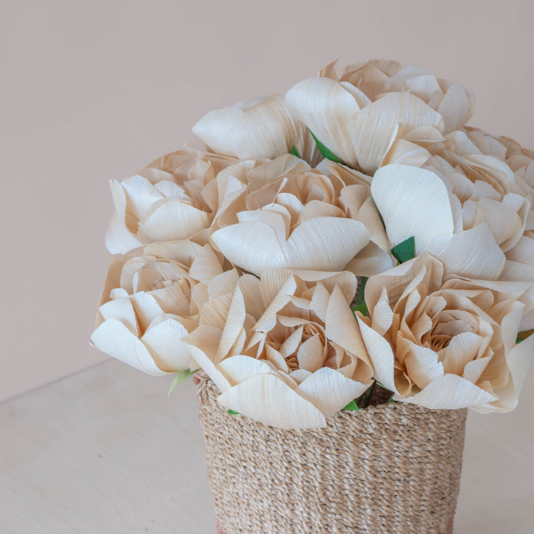 flower - Natural Peony Corn Husk Flowers, case of 6 – Artisan Flower Stems | LIKHÂ - LIKHÂ