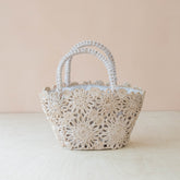 Handbags - Flower Weave Small Tote – Handwoven Abaca Bag | LIKHÂ - LIKHÂ