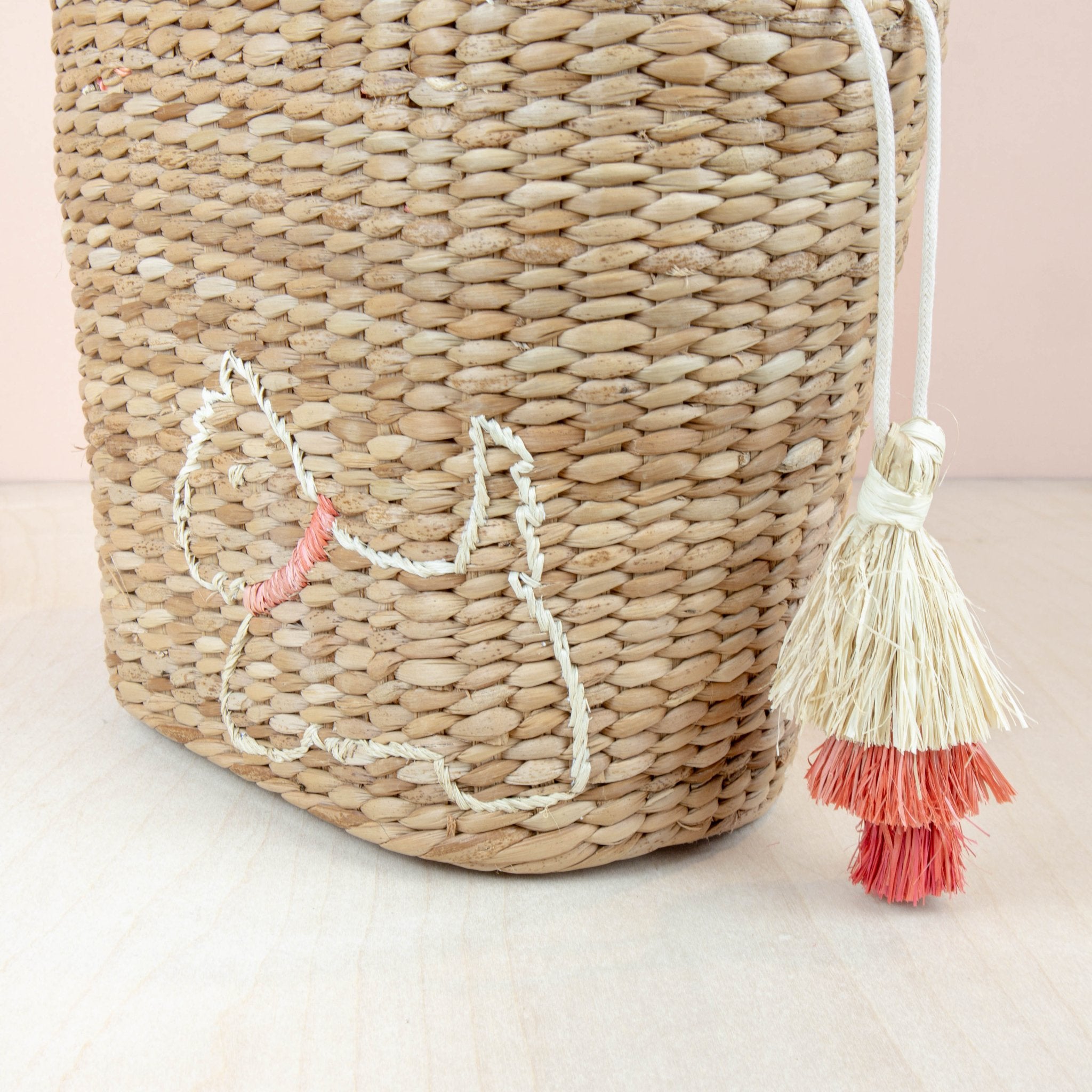Handbags - Mini Straw Tote Bag with Embroidered Westie - Woven Handbag | LIKHA - LIKHÂ