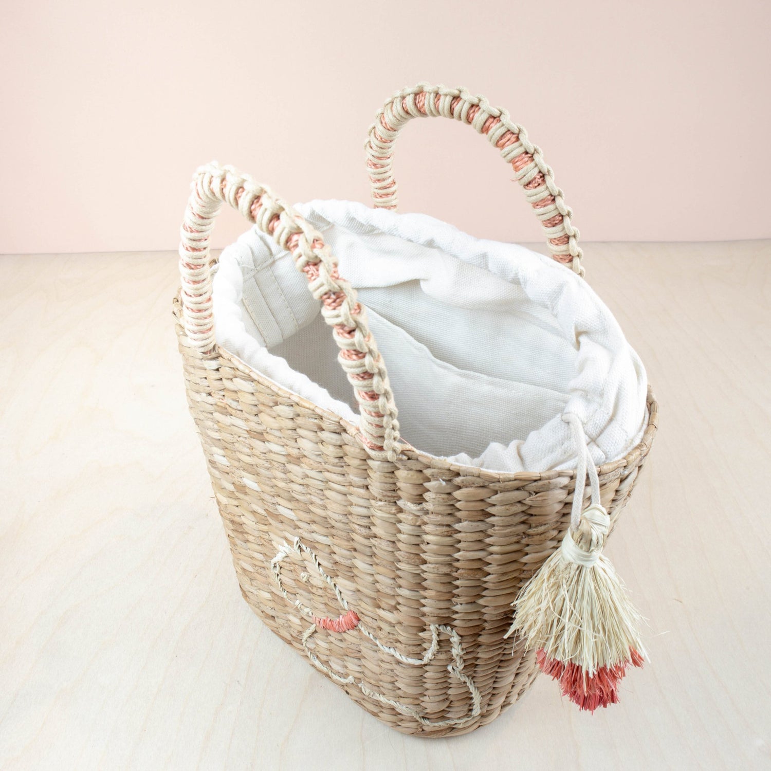 Handbags - Mini Straw Tote Bag with Embroidered Westie - Woven Handbag | LIKHA - LIKHÂ