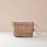 Handbags - Mini Woven Pouch with Wristlet and Embroidered Cocktail – Handcrafted Wristlet | LIKHÂ - LIKHÂ