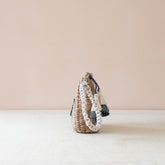 Handbags - Mini Woven Pouch with Wristlet and Embroidered Dachshund – Handcrafted Wristlet | LIKHÂ - LIKHÂ