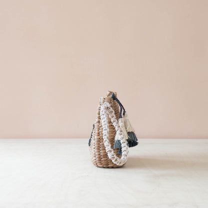 Handbags - Mini Woven Pouch with Wristlet and Embroidered Dachshund – Handcrafted Wristlet | LIKHÂ - LIKHÂ