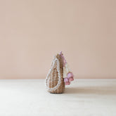 Handbags - Mini Woven Pouch with Wristlet and Embroidered Hummingbird – Designer Pouch | LIKHÂ - LIKHÂ